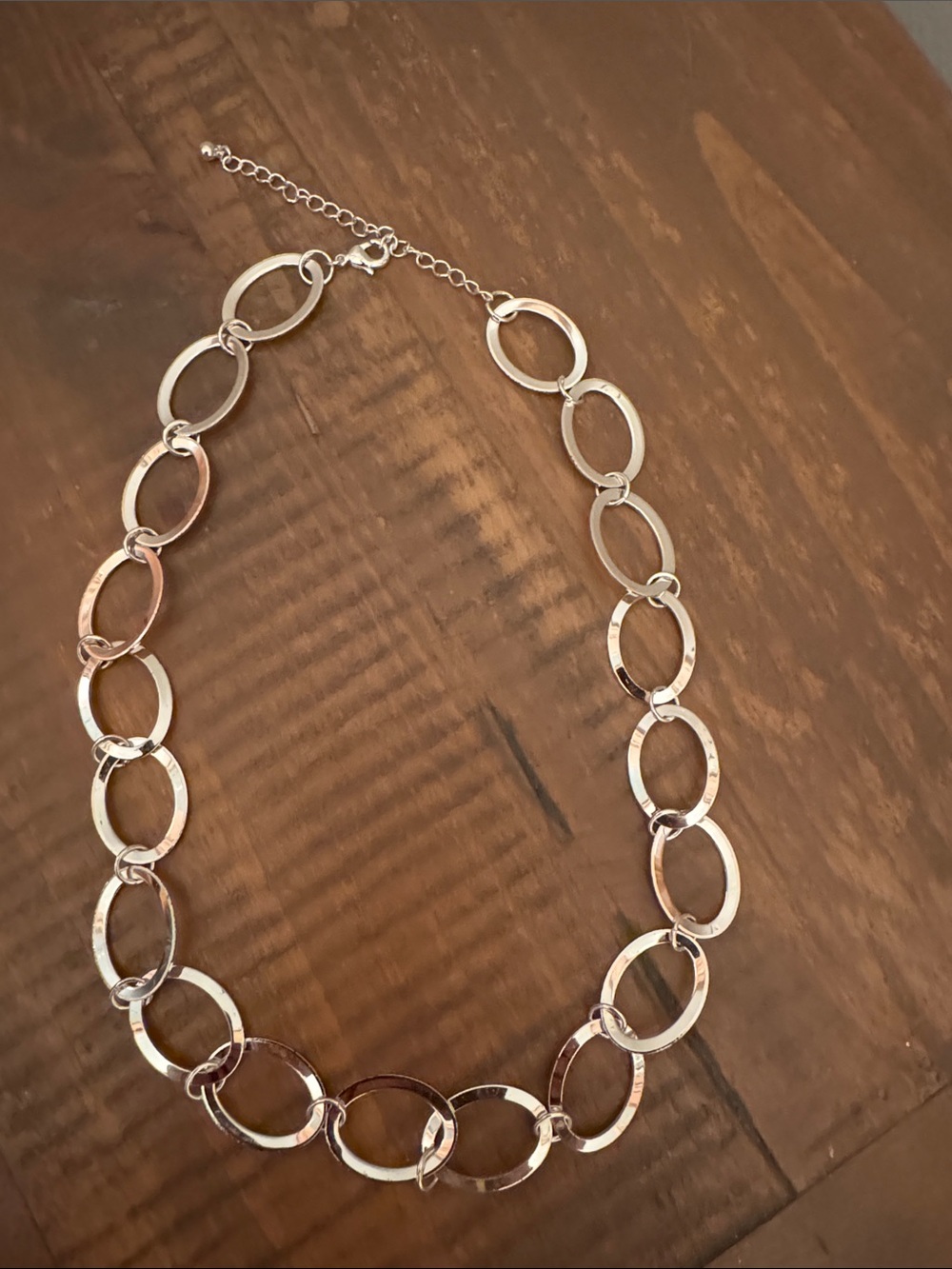 New Women’s The Limited Silver Oval Link Necklace - 23”